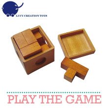 Intelligent Educational Chinese Wooden IQ bloquea la caja del rompecabezas